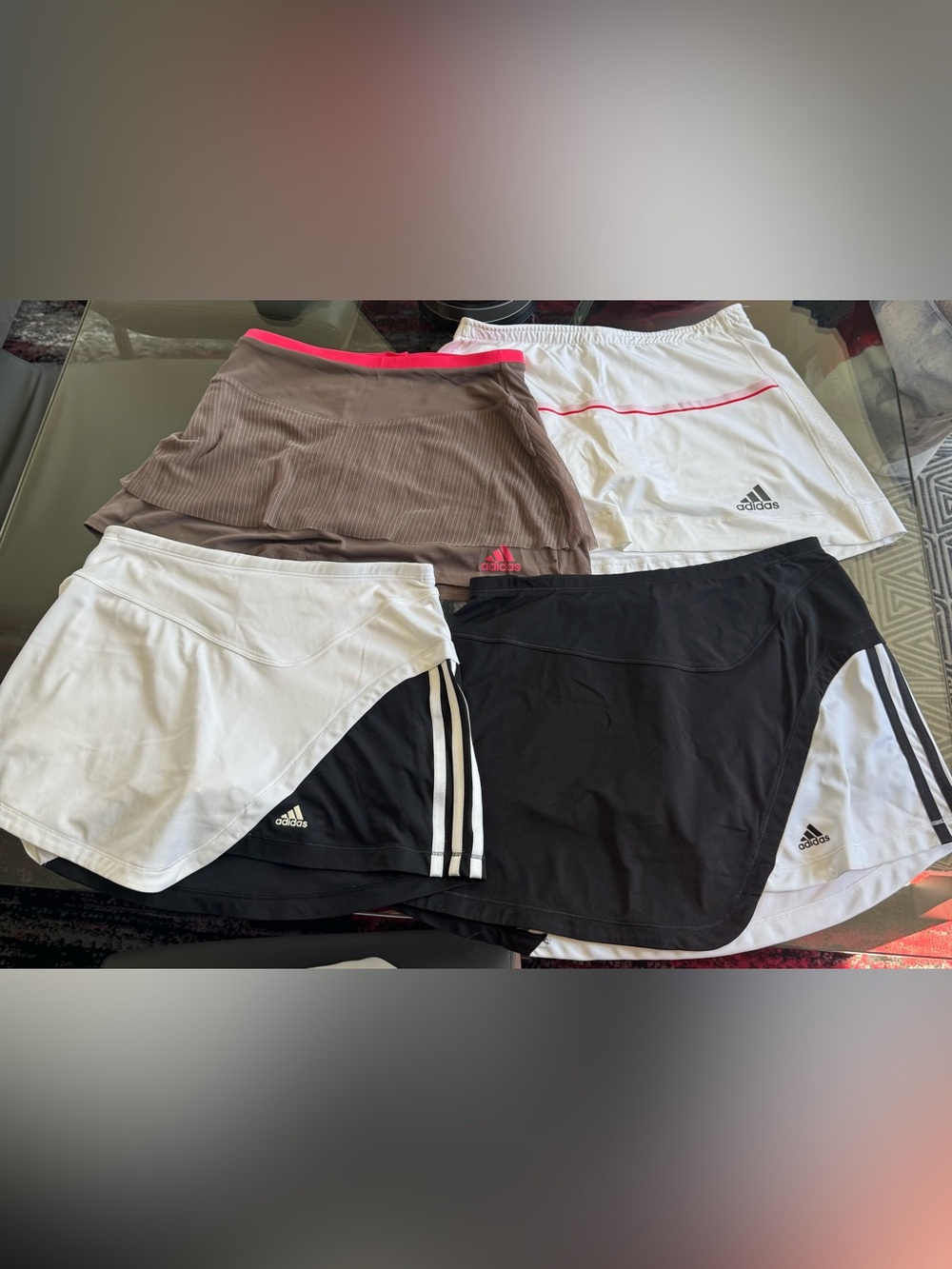 Adidas Women’s Assorted Tennis Skorts. All Size Small. $20 per skirt.